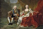Jean Baptiste van Loo Retrato de Felipe V e Isabel Farnesio oil painting on canvas